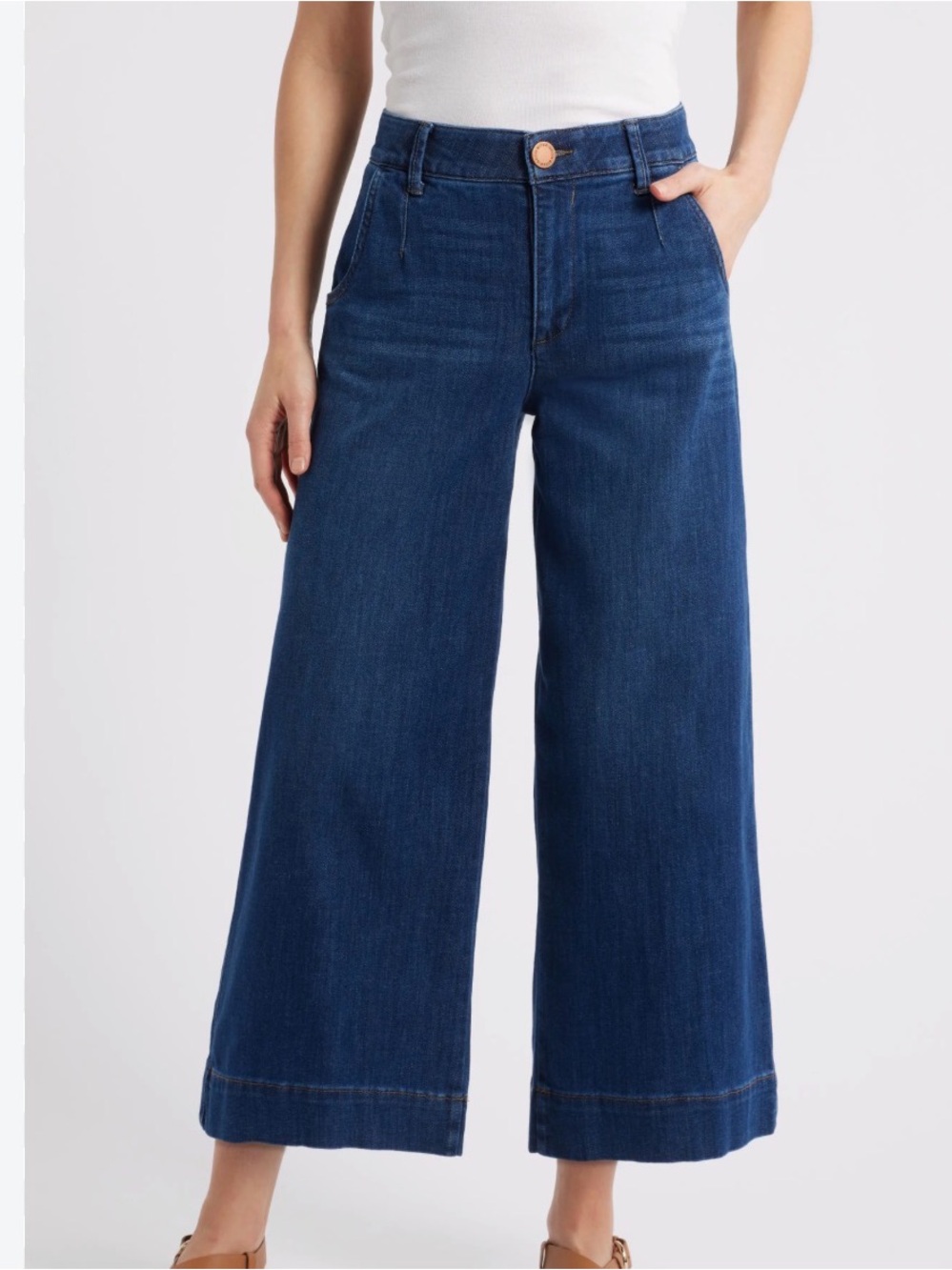 Wit & Wisdom Whitney Wide Leg Crop Jeans